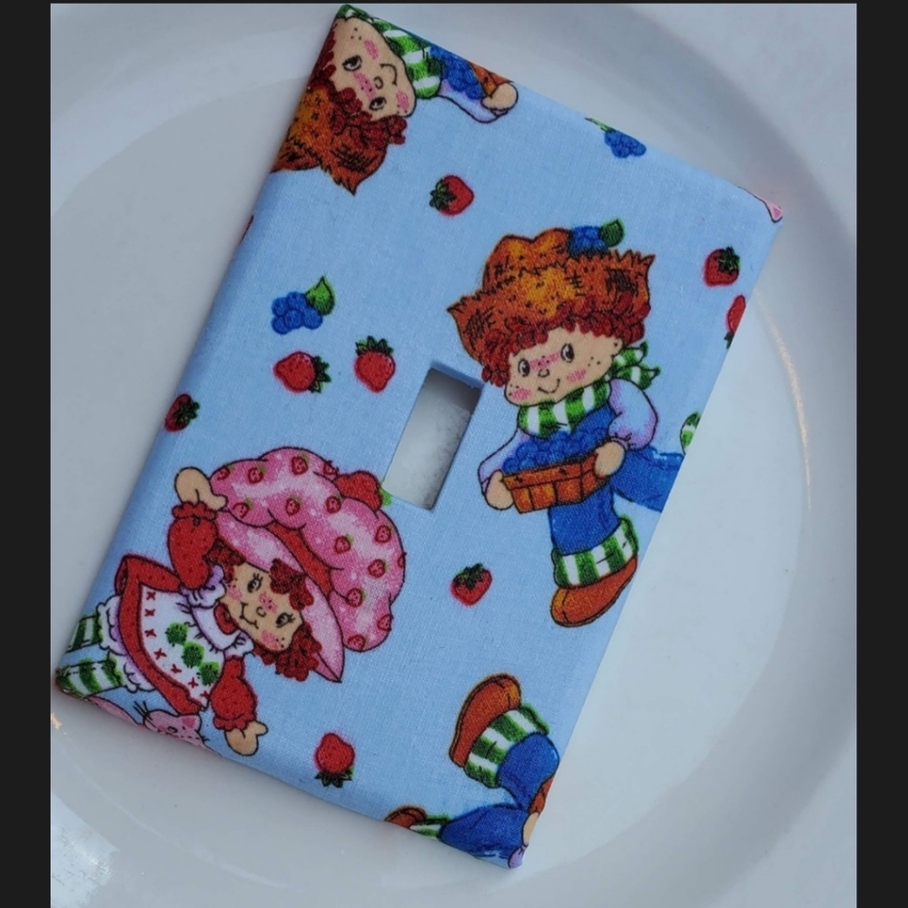 Strawberry Shortcake Fabric Decoupage Art